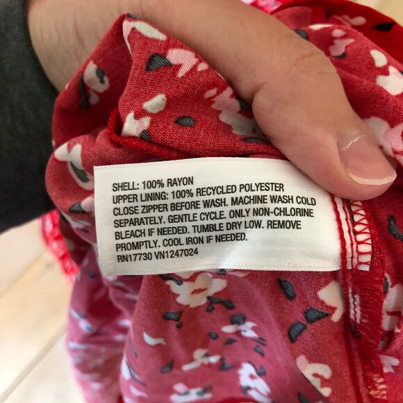 A New Day NWOT Women's Short Sleeve Maxi Sundress Red Floral Size 24 - Picture 5 of 9